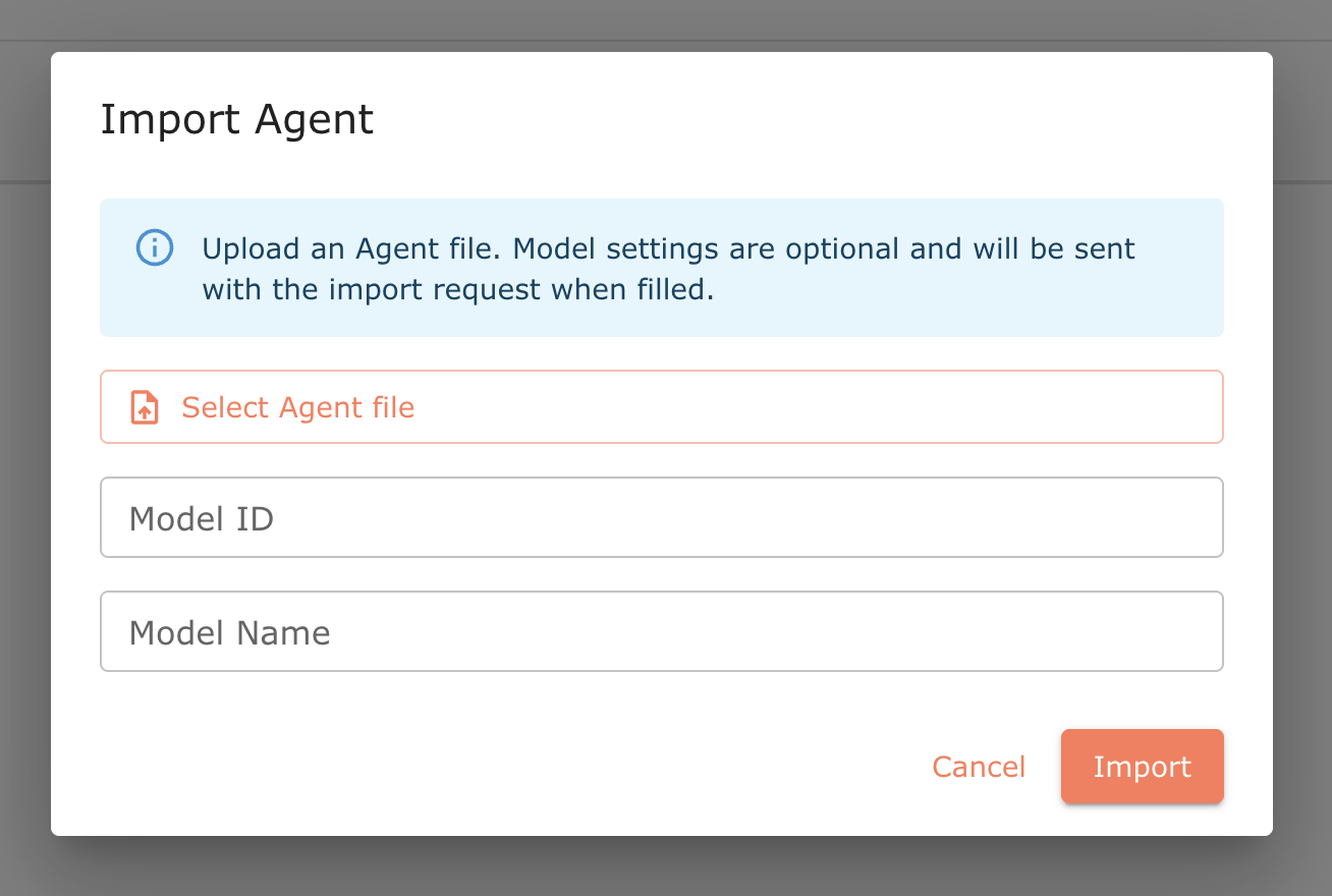 Import a local agent file