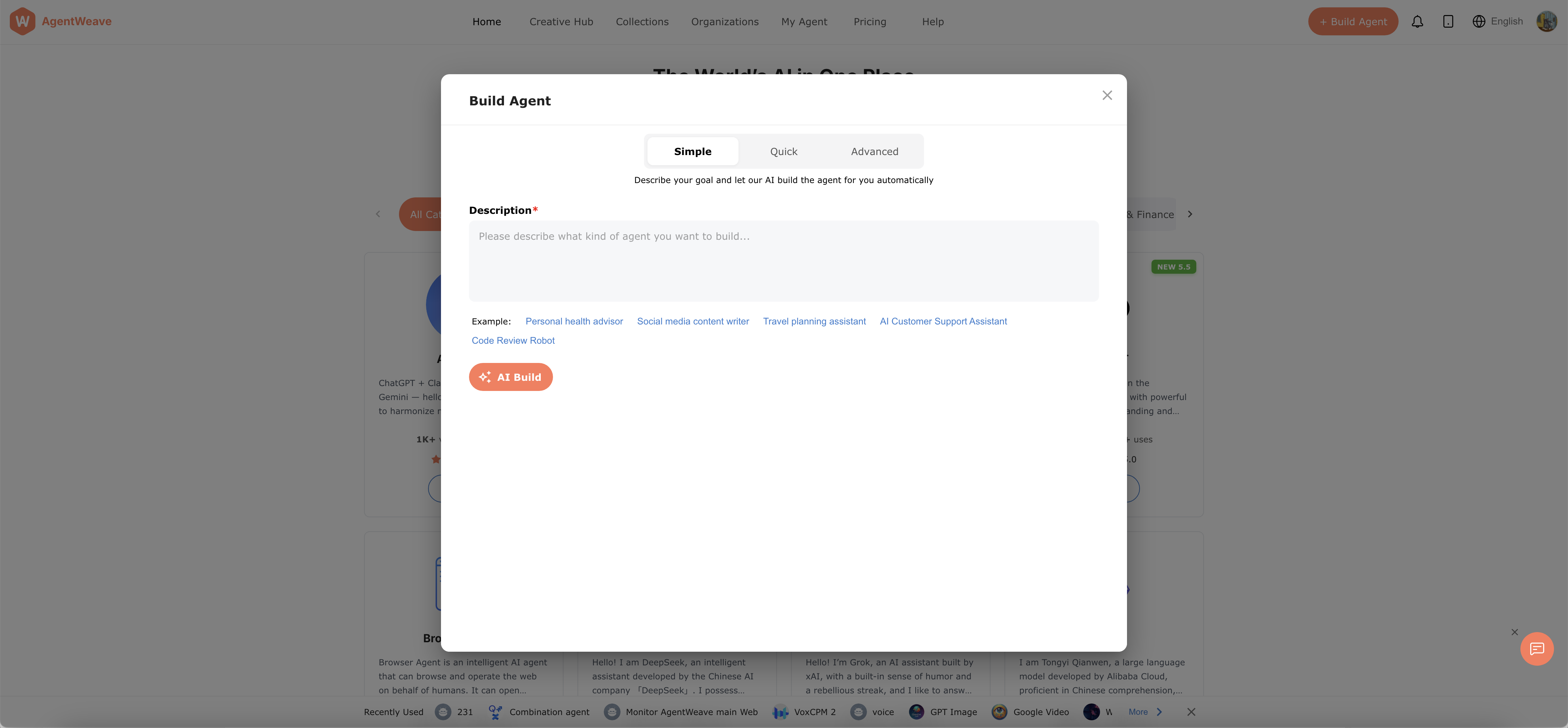 build agent